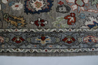 4x6 Gray Chobi Floral Handmade Cotton & Wool Rug | Premium Luxury Area Rug