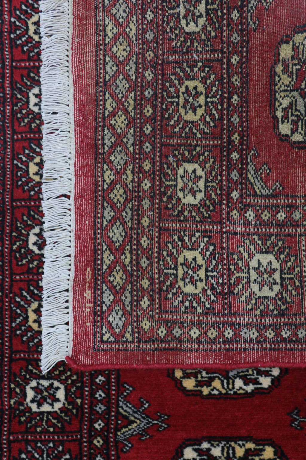 3x5 Red Mori Bokhara Geometric Handmade Cotton & Wool Rug | Premium Luxury Area Rug