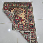 2x3 Brown Commercial Kazak Geometric Area Rug | Handmade Wool & Cotton Rug