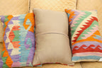 Luxury Multicolor Geometric Wool Cushion Set of 3 | Zilliy