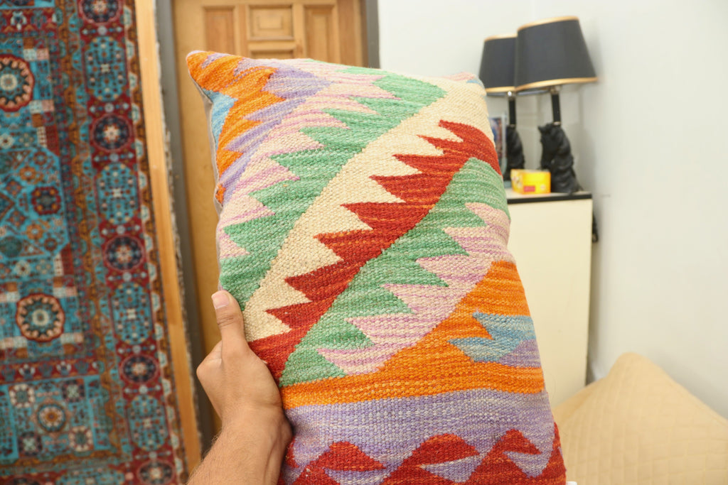 Luxury Multicolor Geometric Wool Cushion Set of 3 | Zilliy