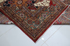 6.5x9.5 Beige Super Kazak Geometric Area Rug | Handmade Wool & Cotton Rug