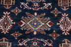 3x5 Blue Super Kazak Geometric Area Rug | Handmade Wool & Cotton Rug