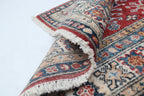 2.5x4 Red Super Kazak Geometric Area Rug | Handmade Wool & Cotton Rug