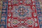 5x7 Red Super Kazak Geometric Handmade Cotton & Wool Rug | Premium Luxury Area Rug