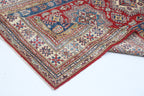 5x7 Red Super Kazak Geometric Handmade Cotton & Wool Rug | Premium Luxury Area Rug