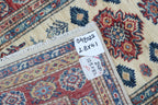2.5x4 Beige Super Kazak Geometric Area Rug | Handmade Wool & Cotton Rug