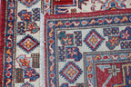 2.5x4 Red Super Kazak Geometric Area Rug | Handmade Wool & Cotton Rug