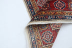 2.5x4 Beige Super Kazak Geometric Area Rug | Handmade Wool & Cotton Rug