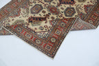 5x7 Beige Super Kazak Geometrical Handmade Cotton & Wool Rug | Premium Luxury Area Rug