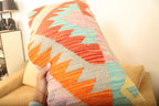 Luxury Multicolor Geometric Wool Cushion Set of 2 | Rectangle Cushions