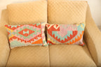 Luxury Multicolor Geometric Wool Cushion Set of 2 | Rectangle Cushions