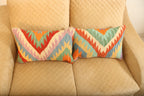 Luxury Multicolor Geometric Wool Cushion Set of 2 – Rectangle