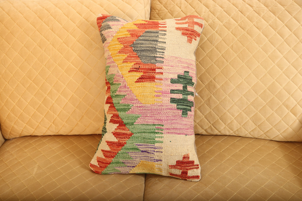Luxury Multicolor Geometric Wool Cushion Set of 2 | Zilliy