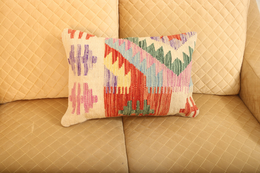 Luxury Multicolor Geometric Wool Cushion Set of 2 | Zilliy