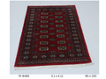 3x5 Red Mori Bokhara Handmade Wool Cotton Geometric Rug Azo Free Dyeing