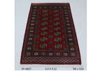3x5 Red Mori Bokhara Geometric Handmade Cotton & Wool Rug | Premium Luxury Area Rug