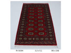 3x5 Red Mori Bokhara Geometric Handmade Cotton & Wool Rug | Premium Luxury Area Rug