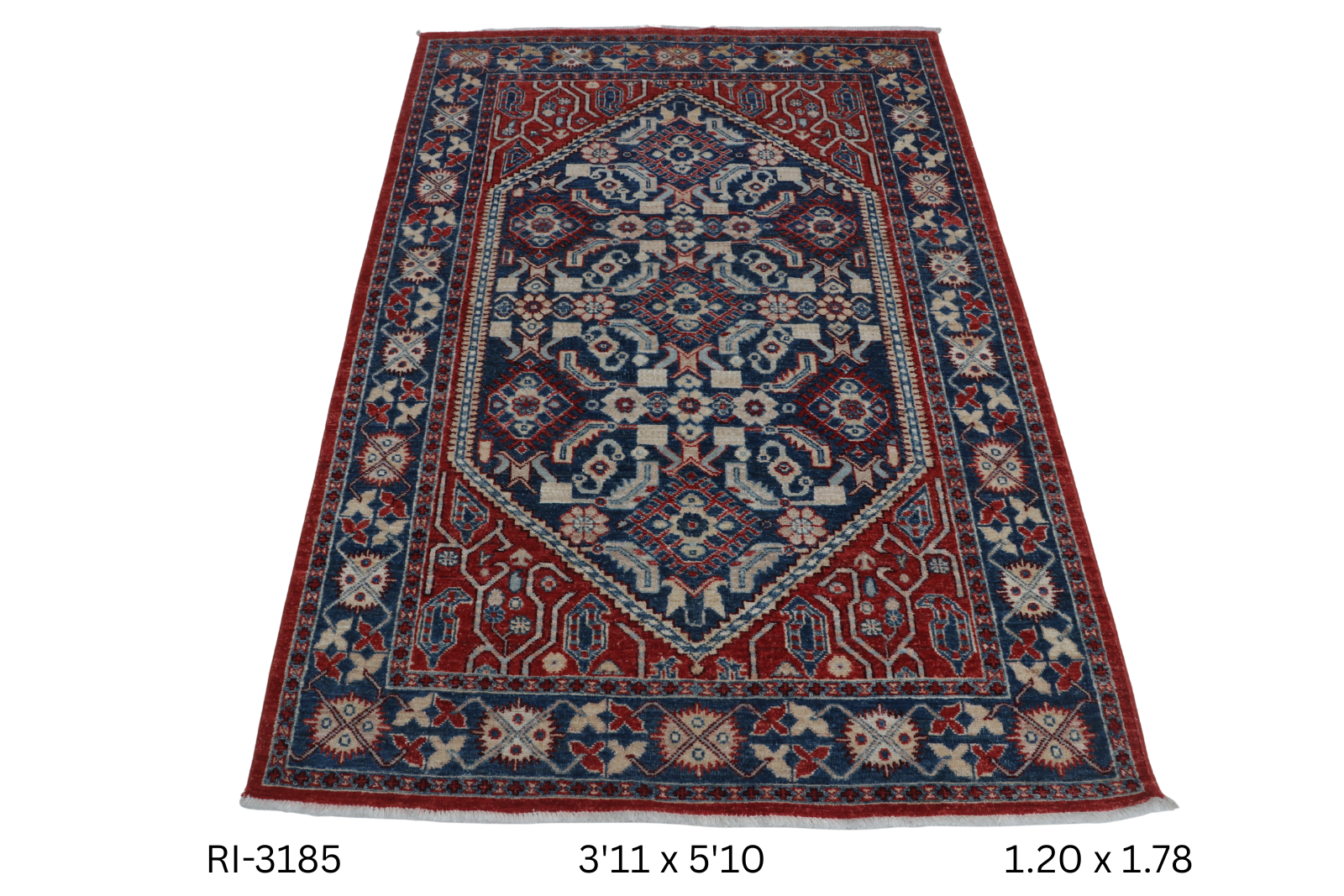 4x6 Beige and Brown Chobi Handmade Wool Cotton Floral Area Rug