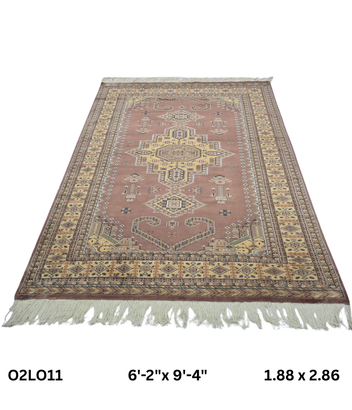 6x9 Copper Geometric Handmade Cotton & Wool Silk Touch Rug | Premium Luxury Area Rug