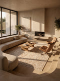 5x7 Beige Chobi Area Rug | Handmade Wool & Cotton Floral Rug | Luxury Chobi Rug