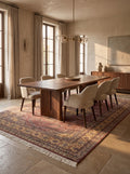 6x9 Handmade Kafkazi Copper Rug | Premium Geometric Wool & Cotton Area Rug with Silk Touch