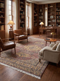6x9 Copper Kafkazi Geometric Handmade Cotton & Wool Silk Touch Rug | Premium Luxury Area Rug