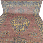 7x10 Orange Kafkazi Geometric Area Rug | Handmade Wool, Cotton & Silk Rug