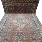 6x10 Orange Kafkazi Geometric Area Rug | Handmade Wool & Cotton Rug