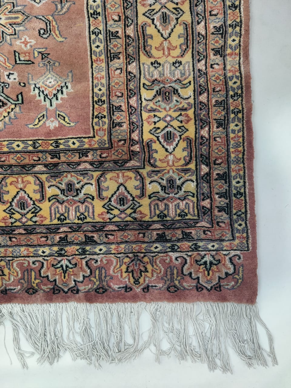 7x10 Copper Geometric Handmade Cotton & Wool Silk Touch Rug | Premium Luxury Area Rug