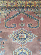 6x9 Copper Geometric Handmade Cotton & Wool Silk Touch Rug | Premium Luxury Area Rug