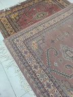 6x9 Copper Geometric Handmade Cotton & Wool Silk Touch Rug | Premium Luxury Area Rug