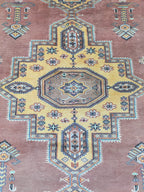 6x9 Copper Geometric Handmade Cotton & Wool Silk Touch Rug | Premium Luxury Area Rug