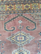 6x9 Copper Geometric Handmade Cotton & Wool Silk Touch Rug | Premium Luxury Area Rug