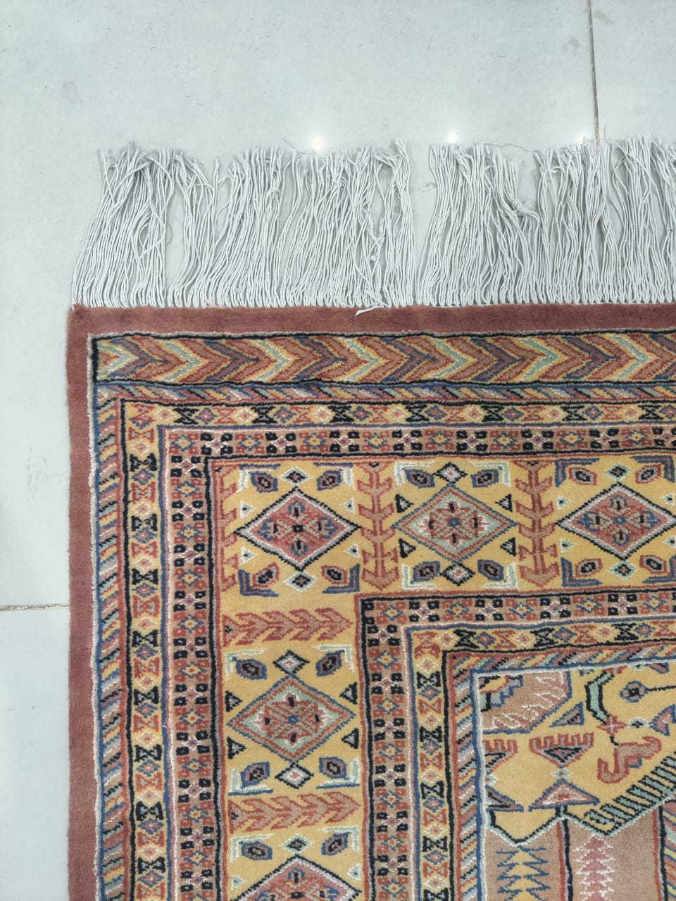 6x9 Copper Geometric Handmade Cotton & Wool Silk Touch Rug | Premium Luxury Area Rug