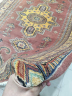 6x9 Copper Geometric Handmade Cotton & Wool Silk Touch Rug | Premium Luxury Area Rug