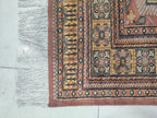 7x10 Handmade Kafkazi Rug Copper Azo Free – Geometric Wool, Cotton & Silk Touch Area Rug