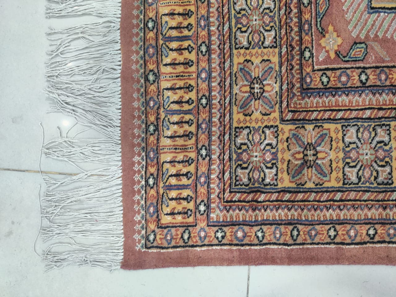 7x10 Handmade Kafkazi Rug Copper Azo Free – Geometric Wool, Cotton & Silk Touch Area Rug