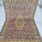 4x6 Traditional Handmade Kafkazi Rug Copper – Geometric Wool, Cotton & Silk Touch Area Rug
