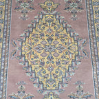 4x6 Copper Handmade Kafkazi Area Rug – Geometric Wool, Cotton & Silk Touch Carpet