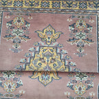 4x6 Copper Handmade Kafkazi Area Rug – Geometric Wool, Cotton & Silk Touch Carpet