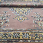 4x6 Copper Handmade Kafkazi Area Rug – Geometric Wool, Cotton & Silk Touch Carpet