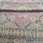 4x6 Handmade Kafkazi Rug - Copper Geometric Wool & Cotton Area Rug | Silk Touch Oriental Carpet