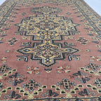 4x6 Copper Color Kafkazi Handmade Rug – Azo Free Geometric Wool, Cotton & Silk Touch Carpet