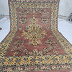 4x6 Handmade Kafkazi Copper Rug – Azo Free Geometric Wool, Cotton & Silk Touch Area Rug