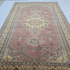 6x9 Copper Geometric Handmade Cotton & Wool Silk Touch Rug | Premium Luxury Area Rug
