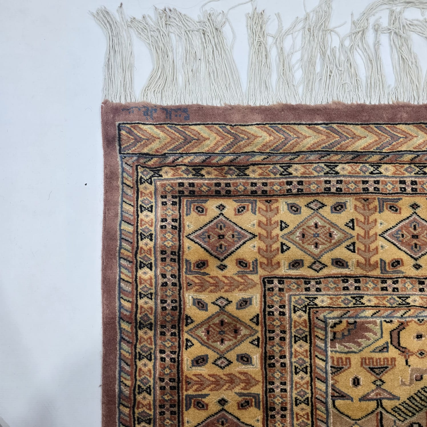 6x9 Copper Geometric Handmade Cotton & Wool Silk Touch Rug | Premium Luxury Area Rug