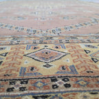 6x9 Copper Geometric Handmade Cotton & Wool Silk Touch Rug | Premium Luxury Area Rug