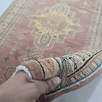 6x9 Copper Geometric Handmade Cotton & Wool Silk Touch Rug | Premium Luxury Area Rug