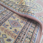 6x9 Copper Geometric Handmade Cotton & Wool Silk Touch Rug | Premium Luxury Area Rug